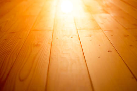 Backdrop with light wood floor, close-up viewの写真素材