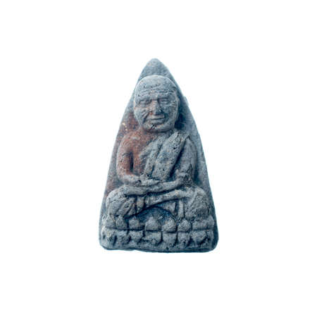 Luang Pu Thuat , Amulet from Wat Chang Hai. Pattani Province, Thailand.の写真素材