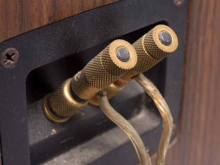 Close up of jack of music amplifierの写真素材