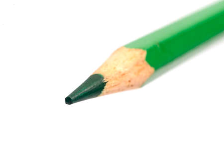 close-up colored pencils point on white backgroundの写真素材