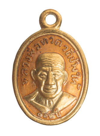 Luang Pu Thuat , Amulet from Wat Chang Hai. Pattani Province, Thailand.の写真素材