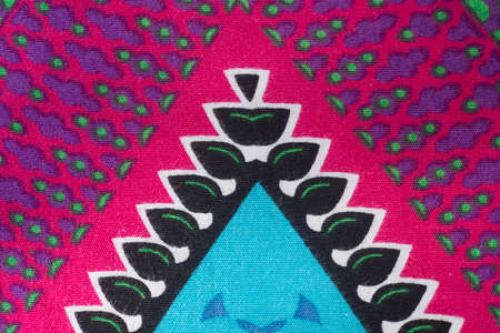 Patterns on colorful fabrics flashy.