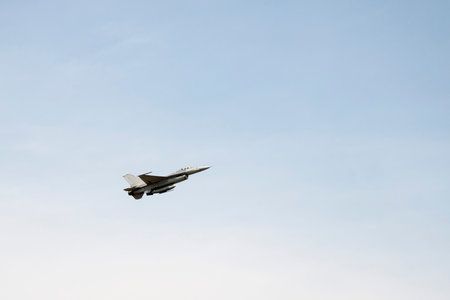 Nakhon Sawan, Thailand, on January 13, 2018. F16 fighter show on National Children's Day at Royal...