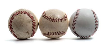 baseball ball on white background.の写真素材