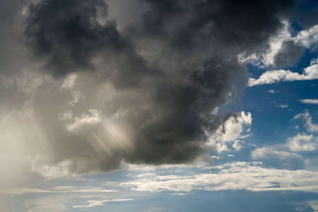 Rainy clouds in the sky. Before rain