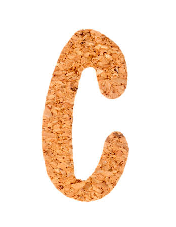 English alphabet from cork on a white background. abcの写真素材
