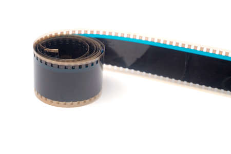 Movie film strips on a white background.の写真素材