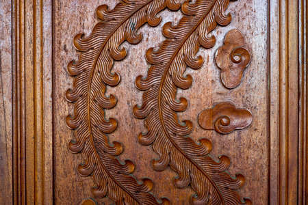 Wood carving , Art of Thailandの写真素材
