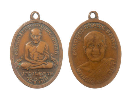 Luang Pu Thuat, Amulet from Wat Chang Hai. Pattani Province, Thailand.の写真素材