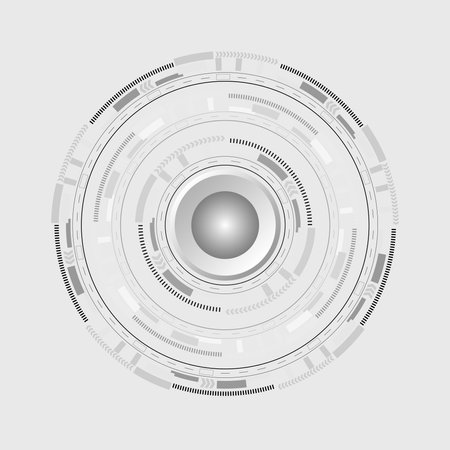 Grey white Abstract technology background. Hi-tech communication concept.のイラスト素材