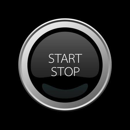 Power Switch icons vector buttons. START STOP button.のイラスト素材