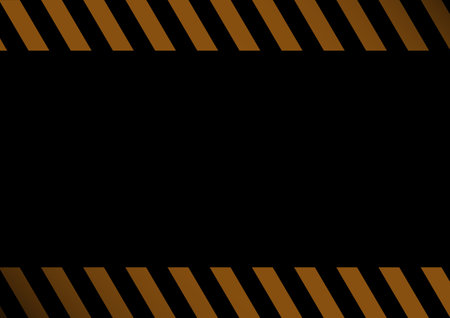 Caution safety banners. Black yellow striped. Blank warning background.のイラスト素材