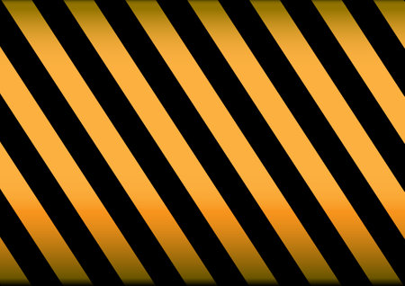 Caution safety banners. Black yellow striped. Blank warning background.のイラスト素材