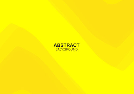 Abstract wavy yellow background with geometric element. Fluid shapes composition. Liquid color.のイラスト素材