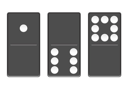 Domino dice vector icon. Flat sign concept and web design. Dominoes game icon.のイラスト素材