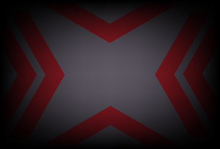 Red arrow on a black background. Abstract background. Techno background.のイラスト素材