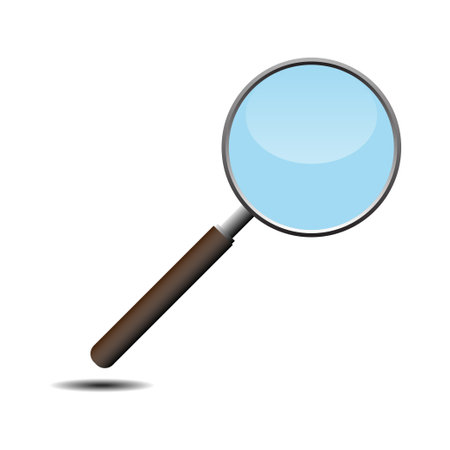Magnifying glass icon isolated on white background, vector illustration.のイラスト素材