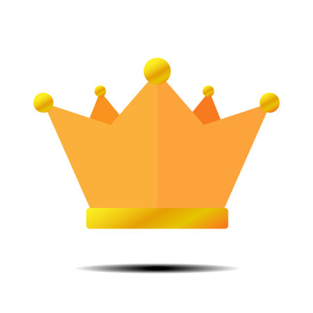 Gold crown. king, queen, princess crown ,champions, winner and others. Vector illustration on a white background.のイラスト素材
