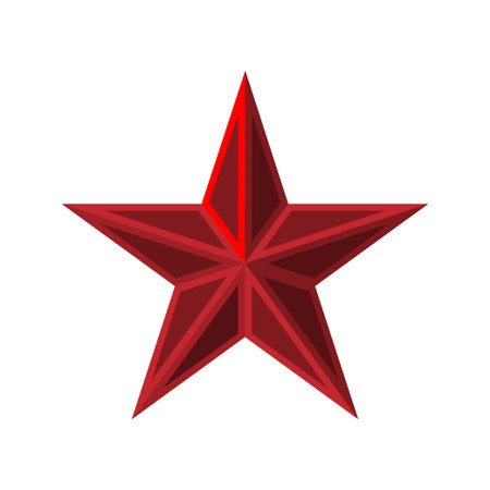 Red star icon. Vector isolated illustration. EPS 10のイラスト素材
