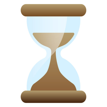 Hourglass with sand countdown isolated on white background . Business, time and deadline concept....