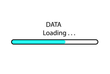 Loading process icon Isolated on white background. flat vector illustration