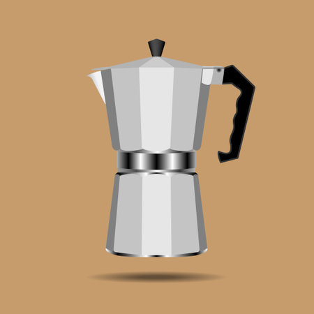 Coffee pot icon. Italian coffee maker. vector illustrationのイラスト素材