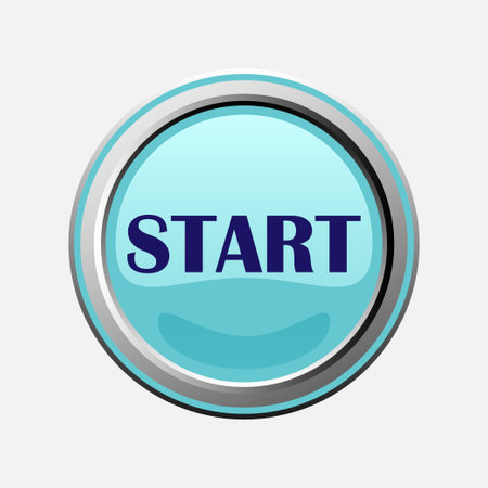 Power Switch icons vector buttons. START STOP button.のイラスト素材