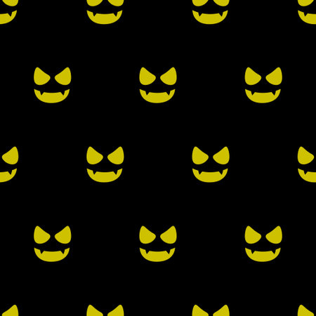 Halloween pumpkin pattern. Halloween pumpkin background. Seamless halloween pumpkin designのイラスト素材
