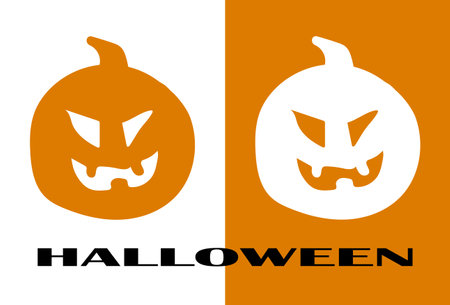 Halloween pumpkin face symbol. vector illustrationのイラスト素材