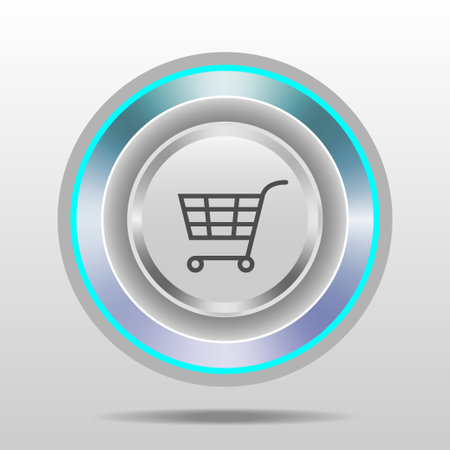 Shopping cart buttons icon web sign symbol illustration options for webdesignのイラスト素材