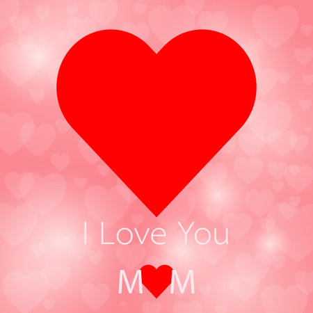 Happy mother day card. vector illustratorのイラスト素材