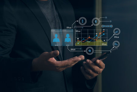 Businessman choose human resource to management recruitment. Hierarchical structure of teams and...