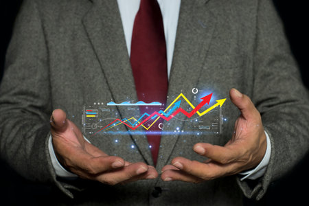 Businesspeople investor trader analyze financial data chart trading forex, Business and finance,...