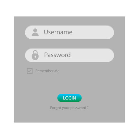 Login and password form. sign up and log in user page. White background. web or mobile app. UI UX design. Create account formのイラスト素材
