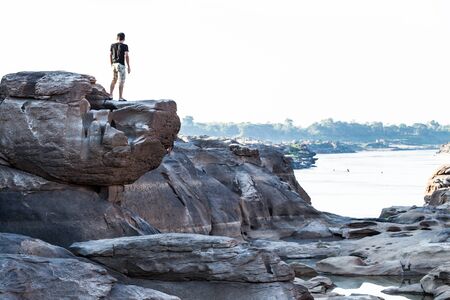 Sam pan bok, grand canyon in Thailandの写真素材