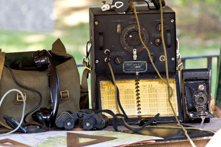 MURCIA, SPAIN - OCTOBER 15:  Military field equipment. Historical military reenacting on October 15, 2011 in Murcia, Spain.のeditorial素材