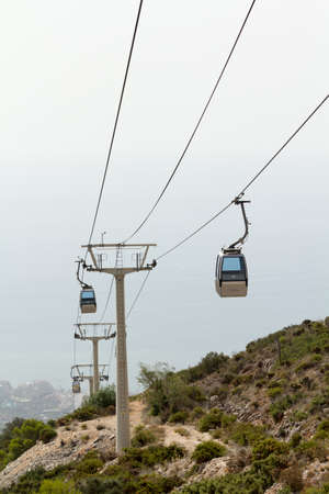 Cableway located at Benalmadena, Andalusia, Spainの写真素材