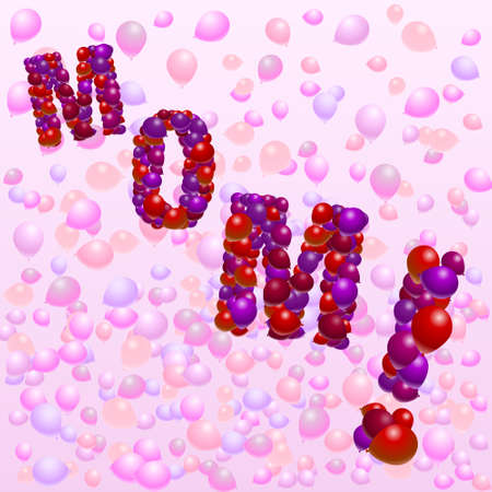 Mother's Day balloonsのイラスト素材