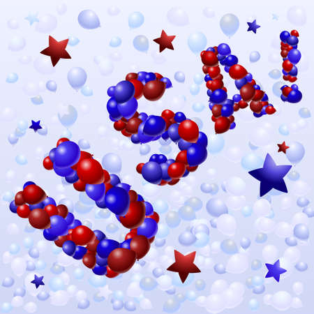 Balloon USAのイラスト素材