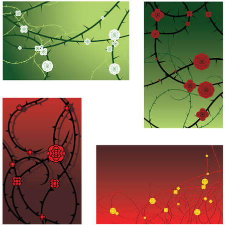 Rose and thorn backgroundsのイラスト素材