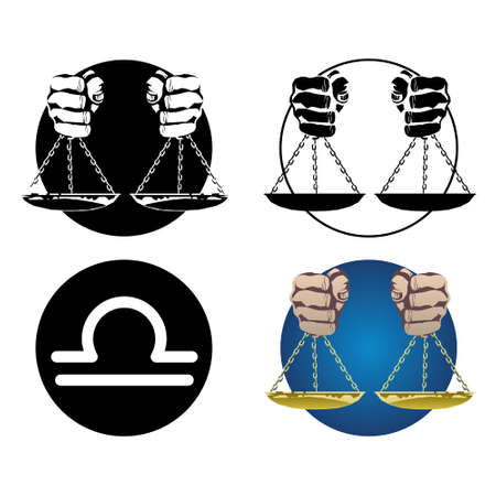 Libra zodiac signのイラスト素材
