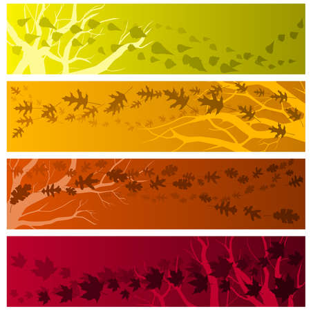 Autumn banners horizontalのイラスト素材