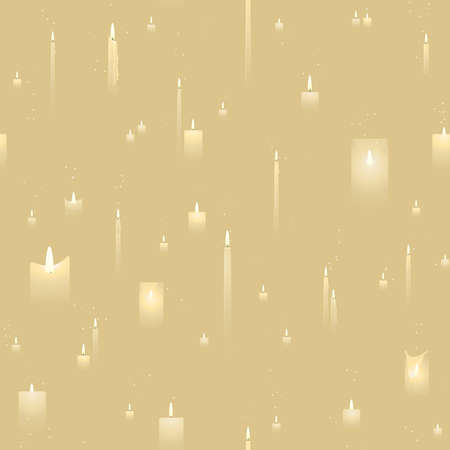 Wedding candles seamless backgroundのイラスト素材
