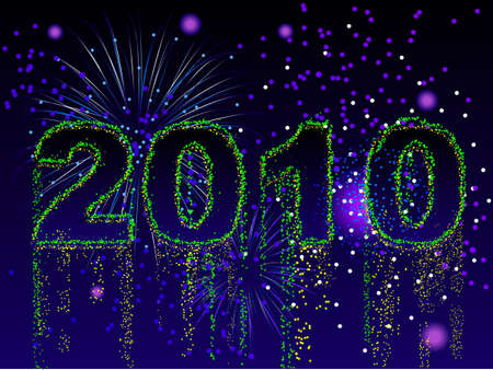 Fireworks 2010 backgroundのイラスト素材