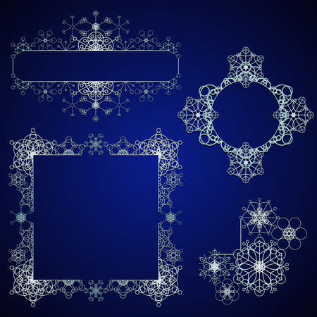 Snowflake design elementsのイラスト素材