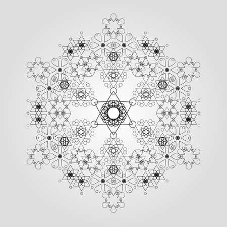 Snowflake made of smaller flakes - whiteのイラスト素材