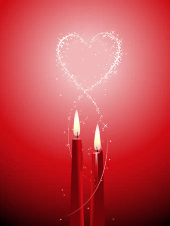 Romantic candle backgroundのイラスト素材