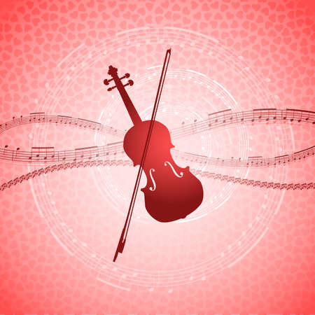 Romantic music backgroundのイラスト素材