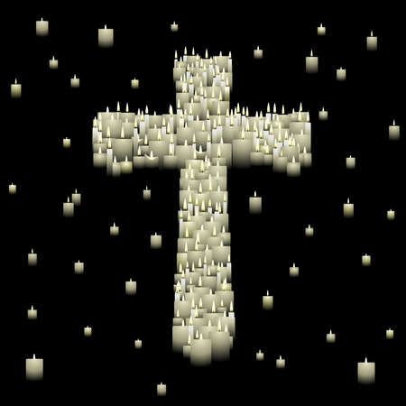 Candle crossのイラスト素材