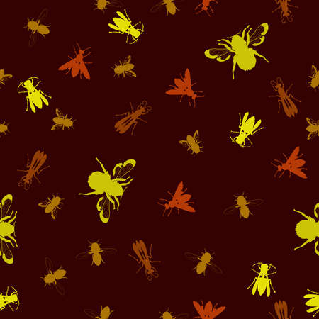Seamless stinging insect backgroundのイラスト素材